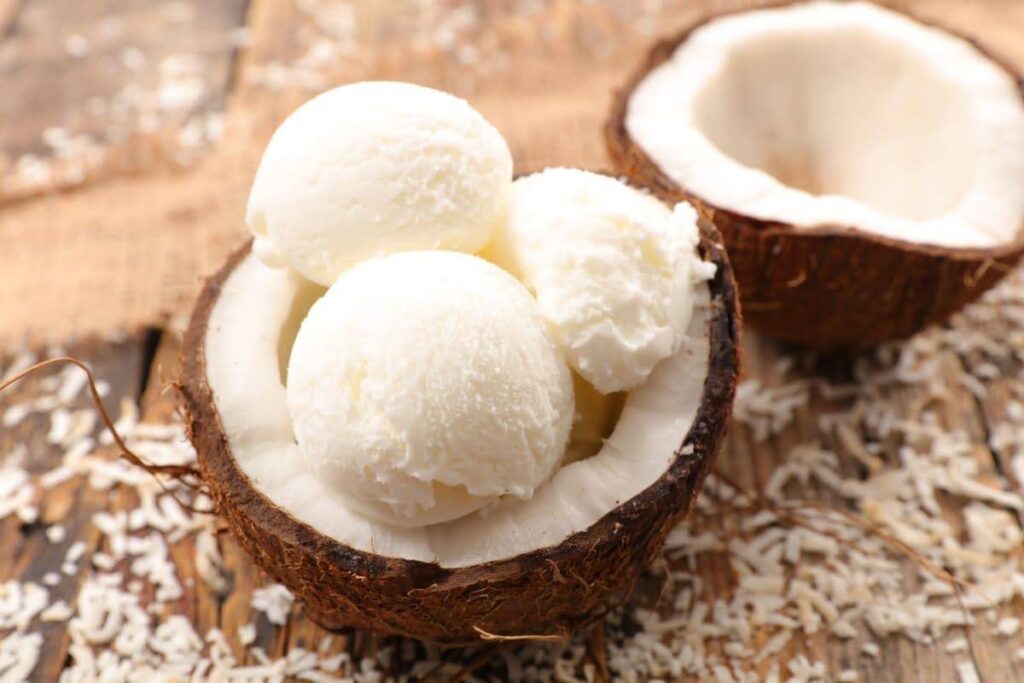 Sorvete Vegano com Leite de Coco