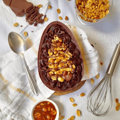 Receita simplificada de Ovo de Páscoa Vegano e Low Carb