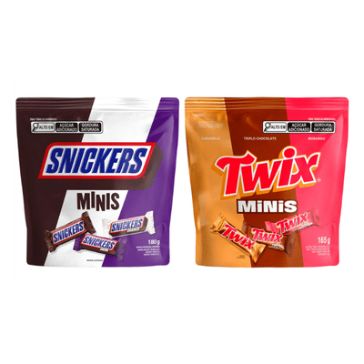 Snickers e Twix Minis: Pequenos no Tamanho Gigantes no Sabor