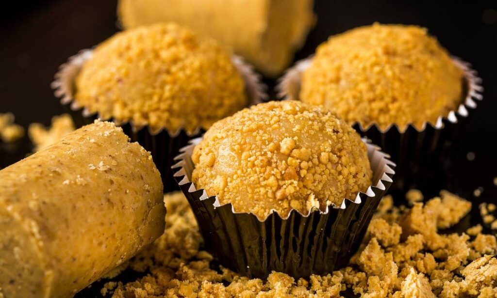 Receitas Juninas Brigadeiro de Paçoca